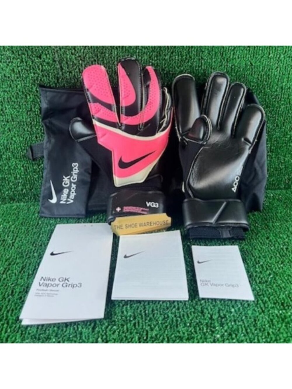 Men Nike GK VG3 Vapor Grip 3 Goalkeeper Soccer Gloves ACC FB2999-013 Black Sz 6